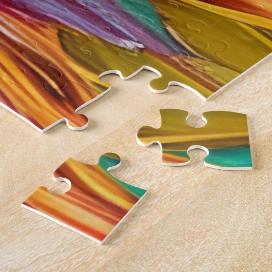 Puzzle Verre Abstrait coloré (Côté)