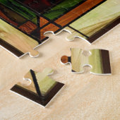 Puzzle Verre Coloré Représentant Deux Oiseaux (Côté)