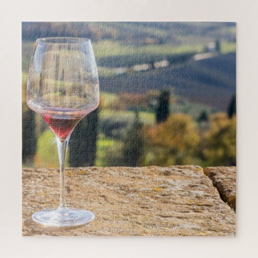 Puzzle Verre de vin en Toscane (Vertical)