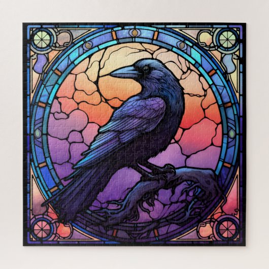 Puzzle Verre Éffrayant Raven (Vertical)