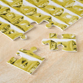 Puzzle Verre noir doré : surface luxueuse. (Côté)