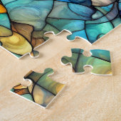 Puzzle Verre style multicolore abstrait 77 (Côté)