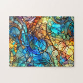 Puzzle Verre style multicolore abstrait 77 (Horizontal)