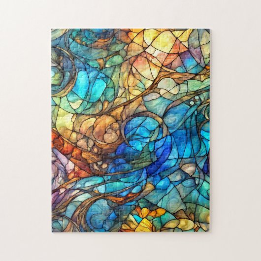 Puzzle Verre style multicolore abstrait 77 (Vertical)
