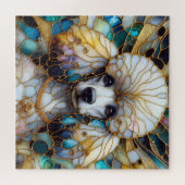 Puzzle Verre tendu Poodé jaune éclatant bleu (Horizontal)