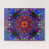 Puzzle Verre Vibrant Celtic Knot Mandala (Horizontal)