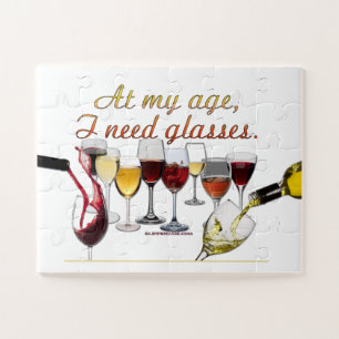 Puzzle Verres à vin SlipperyJoe's jeu de mots coquin roug