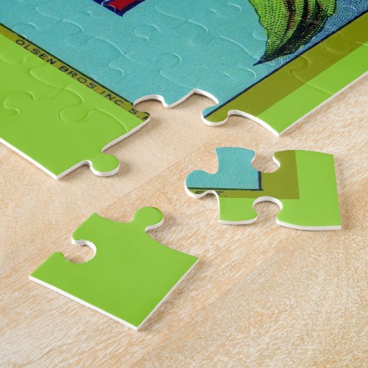 Puzzle vers 1900 Appleton Apples crate étiquette (Côté)