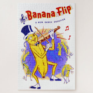 Puzzle vers 1950 Banana Feuille de musique imprimé