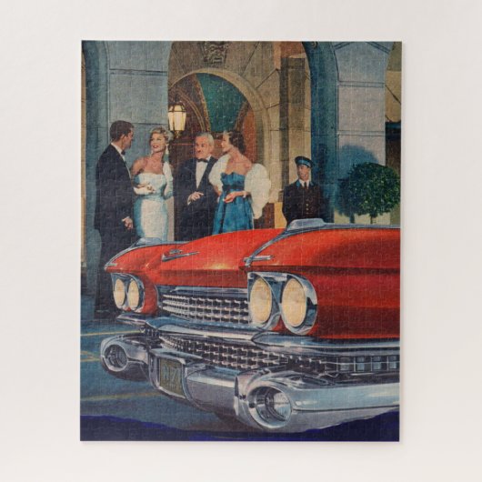 Puzzle vers 1960 calandre cadillac rouge (Vertical)