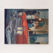 Puzzle vers 1960 calandre cadillac rouge (Horizontal)