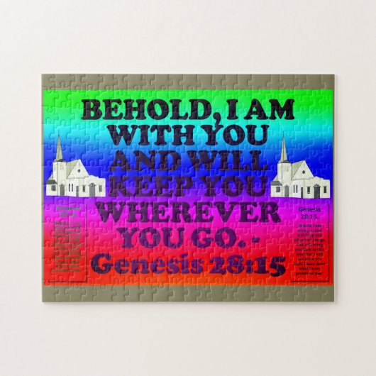Puzzle Vers de bible de 28:15 de genèse. (Horizontal)