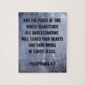 Puzzle Vers de bible de 4:7 de Philippiens (Vertical)