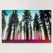 Puzzle Vers le haut dans une forêt de grands arbres avec  (Horizontal)