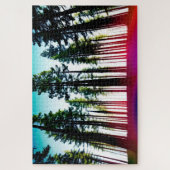 Puzzle Vers le haut dans une forêt de grands arbres avec  (Vertical)