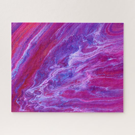 Puzzle Verser Acrylique De Marbre De Fonte Rose Et Violet (Horizontal)