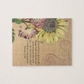 Puzzle Verset biblique de tournesol vintage (Horizontal)