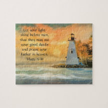 Verset de la Bible chrétienne Phare Lumière Brille