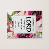 Puzzle verset de la Bible Florale pourpre (Horizontal)