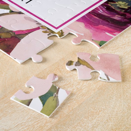 Puzzle verset de la Bible Florale pourpre (Côté)