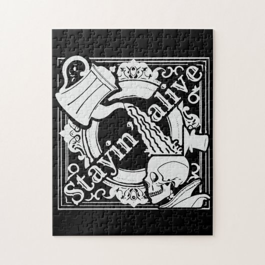 Puzzle Versez le café ! blanc (Vertical)