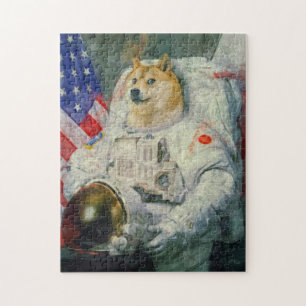 Puzzle Version de peinture de doge d'astronaute