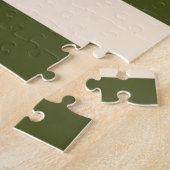 Puzzle Vert armée et rayures blanches antiques (Côté)