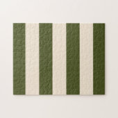 Puzzle Vert armée et rayures blanches antiques (Horizontal)