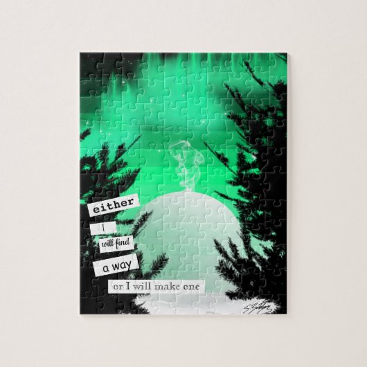 Puzzle vert Aurora Igloo par Sara Motolanez (Vertical)