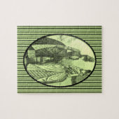 Puzzle vert des femmes vintages (Horizontal)