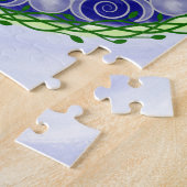 Puzzle Vert et bleu Triple Lune déesse Mandala (Côté)