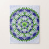 Puzzle Vert et bleu Triple Lune déesse Mandala (Vertical)
