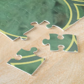 Puzzle Vert floral avec papillons (Côté)