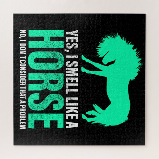 Puzzle Vert Oui Je Sens Comme Un Cheval (Horizontal)