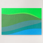 Puzzle Vert super Et Bleu Art Abstrait 305 (Horizontal)