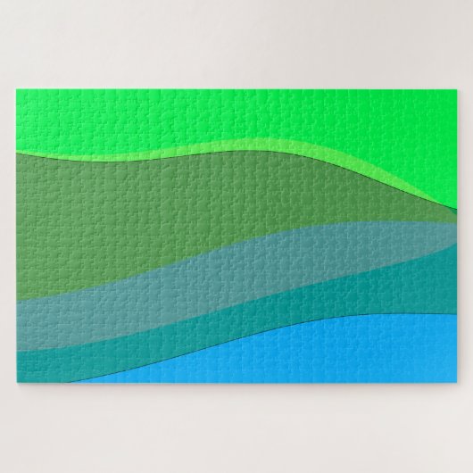 Puzzle Vert super Et Bleu Art Abstrait 305 (Horizontal)