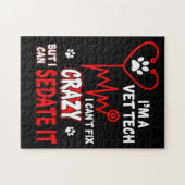 Puzzle Vet Tech Can_t Réparer Crazy T Shirt (Horizontal)