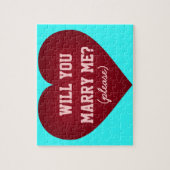 Puzzle Veux-Tu M'Épouser ? Coeur de Crimson (Vertical)