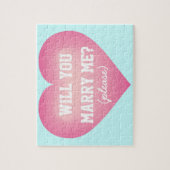 Puzzle Veux-Tu M'Épouser ? Coeur rose (Vertical)