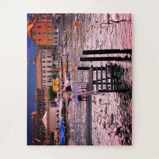 Puzzle Vevey sur le lac Léman (Vertical)