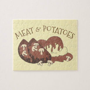 Puzzle Viande et pommes de terre Pain de viande Champigno