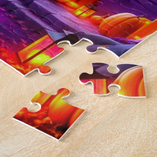 Puzzle Vibes d'automne de frissons avec Citrouilles et co (Côté)