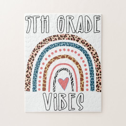 Puzzle Vibes de 5e année seulement Zebra Giraffe Cheetah (Vertical)