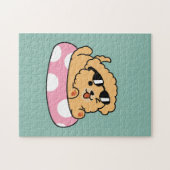 Puzzle Vibes d'été Chien - Chiot flottant avec lunettes d (Horizontal)