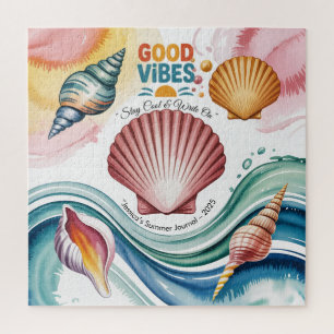 Puzzle Vibes d'été Retro Beach Illustration