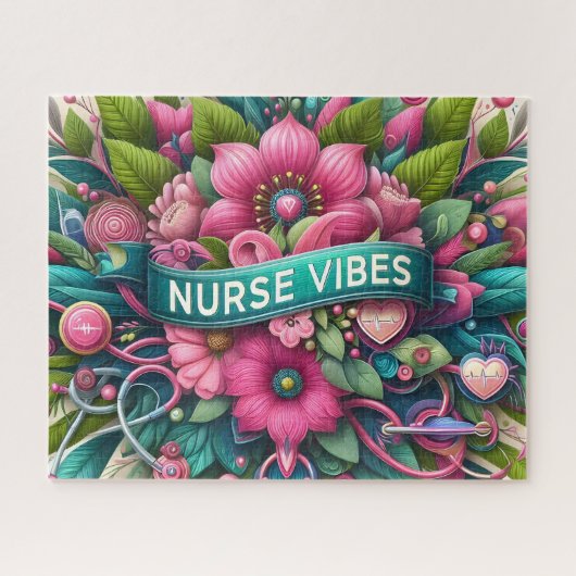 Puzzle Vibes d'infirmière mignonne (Horizontal)