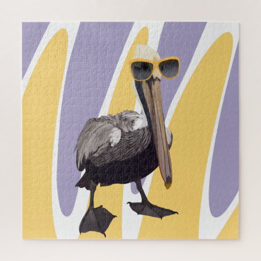 Puzzle Vibes estivales amusantes Oiseau pélican (Vertical)