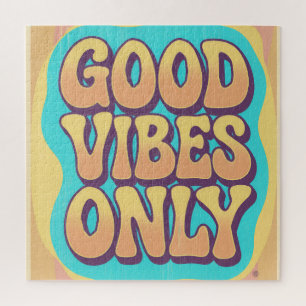Puzzle Vibes positives uniquement style rétro groovy