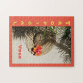 Puzzle Vibes tropicales de l'Hibiscus orange (Horizontal)
