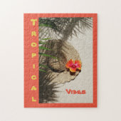 Puzzle Vibes tropicales de l'Hibiscus orange (Vertical)
